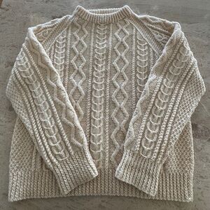 Cable Knit Cream Sweater